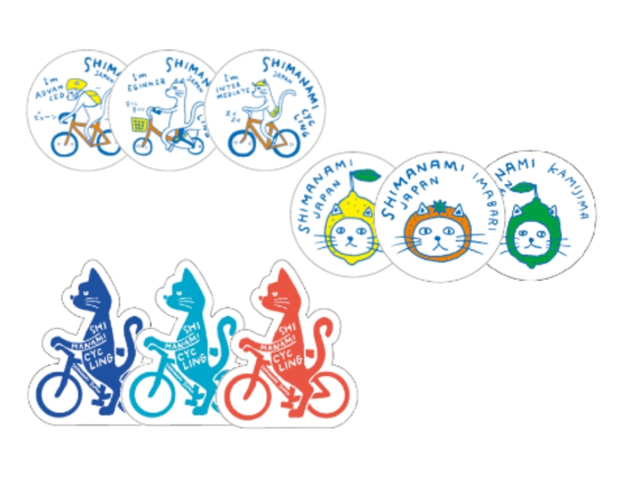 Shimanami blue stickers